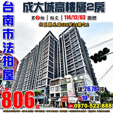 北區開元路成大城2房