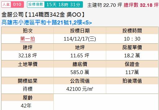 高雄小港公寓法拍-2
