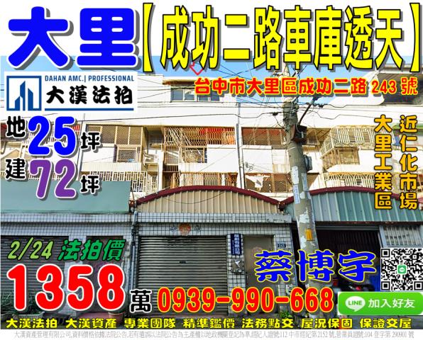 大里成功二路法拍透天