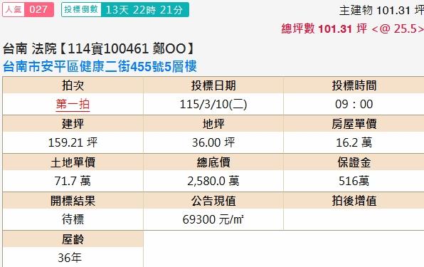 台南安平法拍透天-2