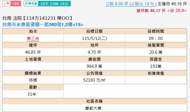 台南大樓法拍-2