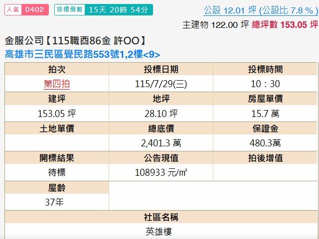 高雄三民區法拍店面-2