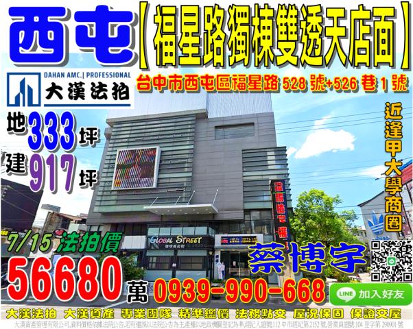 西屯區福星路透天店面