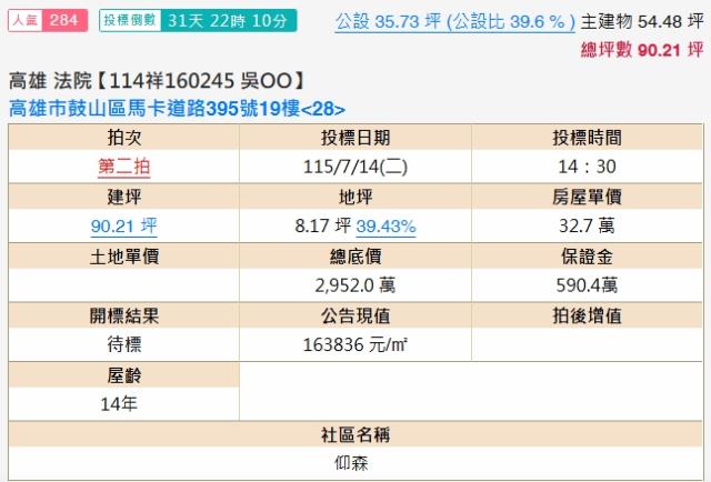 高雄鼓山大樓法拍-2