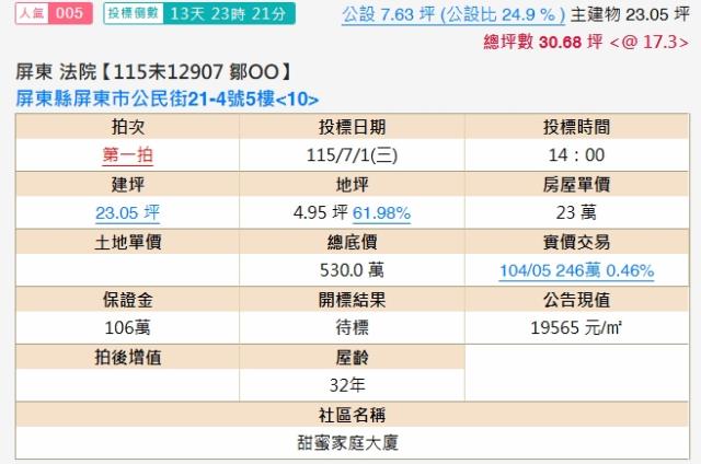 屏東屏東市法拍大樓-2