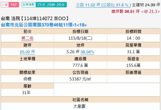 台南北區法拍大樓-2