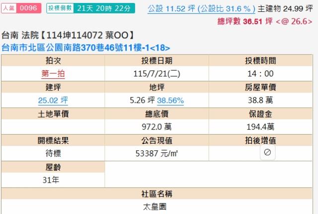 台南北區法拍大樓-2