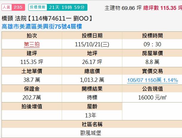 高雄透天法拍-2