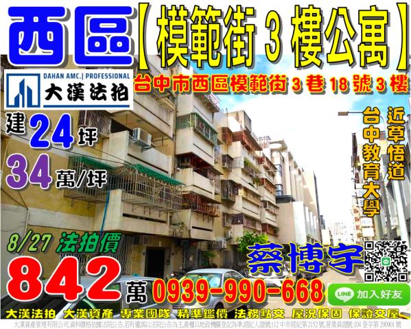 西區模範街法拍屋公寓