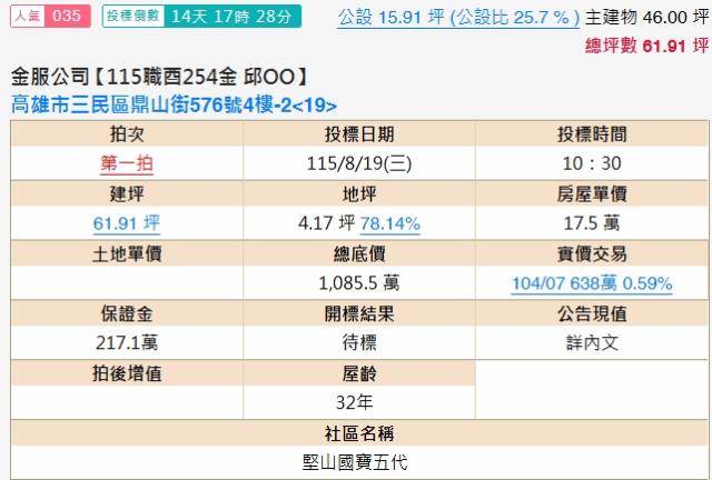 高雄法拍大樓-2