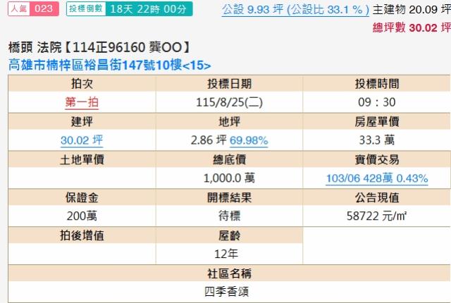 高雄楠梓大樓法拍-2