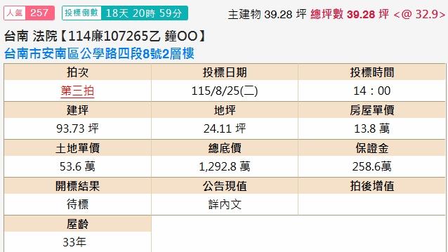 台南安南拍賣透天-2