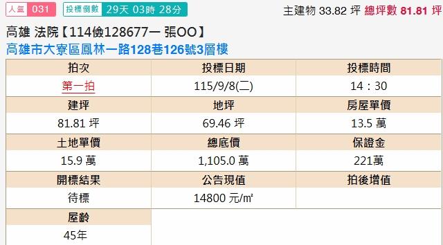 高雄鳳山透天法拍-2